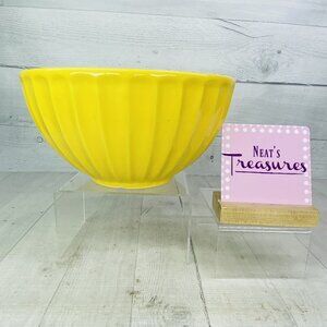 Primagera PMZ46 Yellow Fluted No Trim Ribbed Footed Portugal 10" Serving Bowl